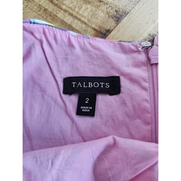 Talbots Madras Plaid Sheath Dress Women's Size 2 Preppy Nautical Party - Picture 6 of 9